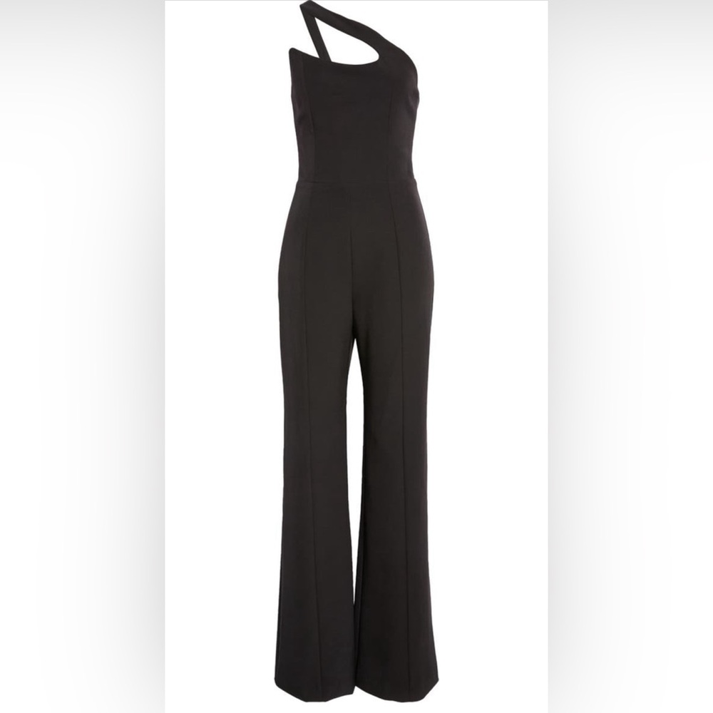 Black Halo Brew One Shoulder Jumpsuit- Sz 10 - Picture 4 of 10